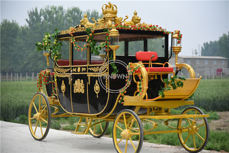 Electric Rickshaw Royal Type Luxury Horse Drawn Carriage Princess Wedding Travel Sightseeing Trailer