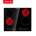 XEOLEO Home use Built-in Electric Ceramic Cooker Induction cooker 1200W+1800W Four Burner Electric hob with timing Ceramic stove