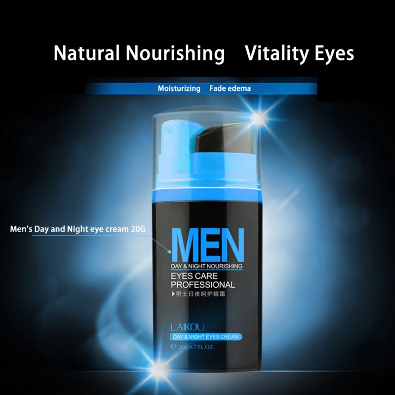 Men Day and Night Anti-wrinkle Firming Eye Cream Skin Care Black Eye Puffiness Fine Lines Wrinkles Face Care Cosmetic 20g