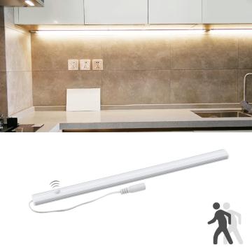 Auto On/Off IndoorLED Under Cabinet Lighting Under Counter PIR Motion Sensor Night Light for Kitchen Closet Wardrobe Stairs