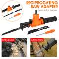 Becornce Reciprocating Saw Adapter Electric Drill Modified Electric Saw Hand Tool Wood Metal Cutter Long Service Life Durability