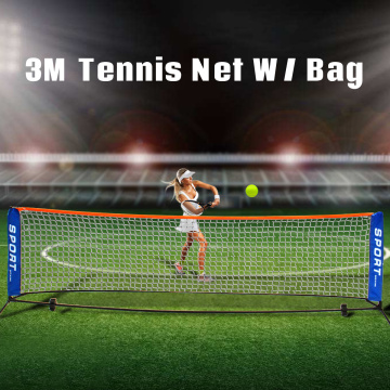 1 x Foldable Mini Tennis Net Outdoor Indoor Sports Portable Tennis Net 3 Meters 6 Meters Available Steel Tube + Wrought Iron