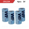 4pcs 3V CR123A CR 123A Lithium battery cell 1300mah CR123 CR17335 CR17345 16340 LiMnO2 dry primary battery for camera
