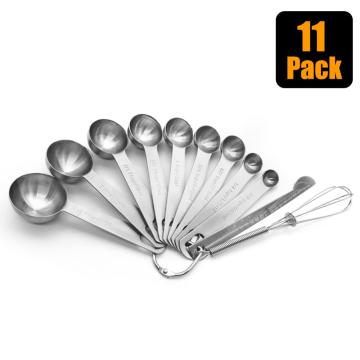 Stainless steel Measuring Spoons U-Taste 18/8 Stainless Steel Measuring Spoons Set of 11 Piece Dry and Liquid Ingredients