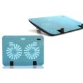 2021 New Metal Panel Dual Fan Notebook Cooler Laptop Cooling Pad Slim Stand for 15.6" PC