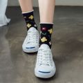 2 Pairs/Pack 2020 New Autumn Vintage Flower Women Socks Cotton Crew Cut Socks Women Winter Size 35-39