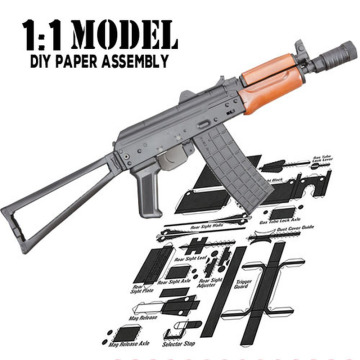 1:1 AK-74U Toy Gun Model Paper Assembled Educational Toy Building Construction Toys Card Model Building Sets