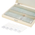 Biology 25/100 pieces prepared glass microscope slide school and laboratory with Chinese English label teaching samples