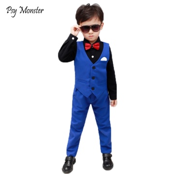 Boys Burgundy Short Suits Vest Set Slim Fit Ring Bearer Suit For Boys Formal Classic Costume Wedding Birthday Party Gift F158