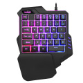 Ergonomic Design Single Hand USB Wired 35 Keys Gaming Keypad Keyboard RGB LED Backlight Keyboard For G30 PUGB LOL