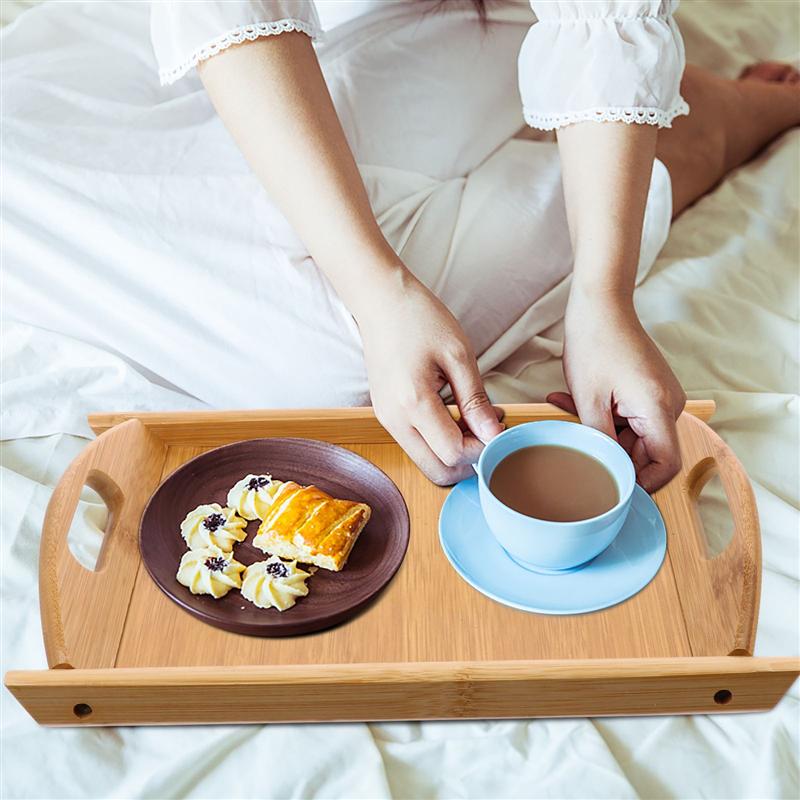 Japanese Bamboo Square Snack Tray Rectangular Food Serving Tray Tea Coffee Cocktail Meals Fruit Plates Home Decoration Crafts