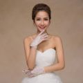 Glamour Bride Dress Gloves Lace Short Paragraph Mittens Wedding Dresses Accessories Charming Lady Women Glove with Fingers