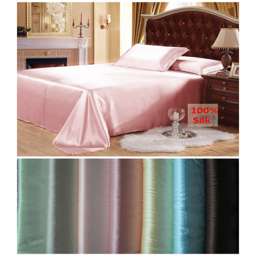 Free shipping 100% Mulberry Silk Flat Sheet Customizable Sheets Top Quality Multicolor&Multi Size For Choose