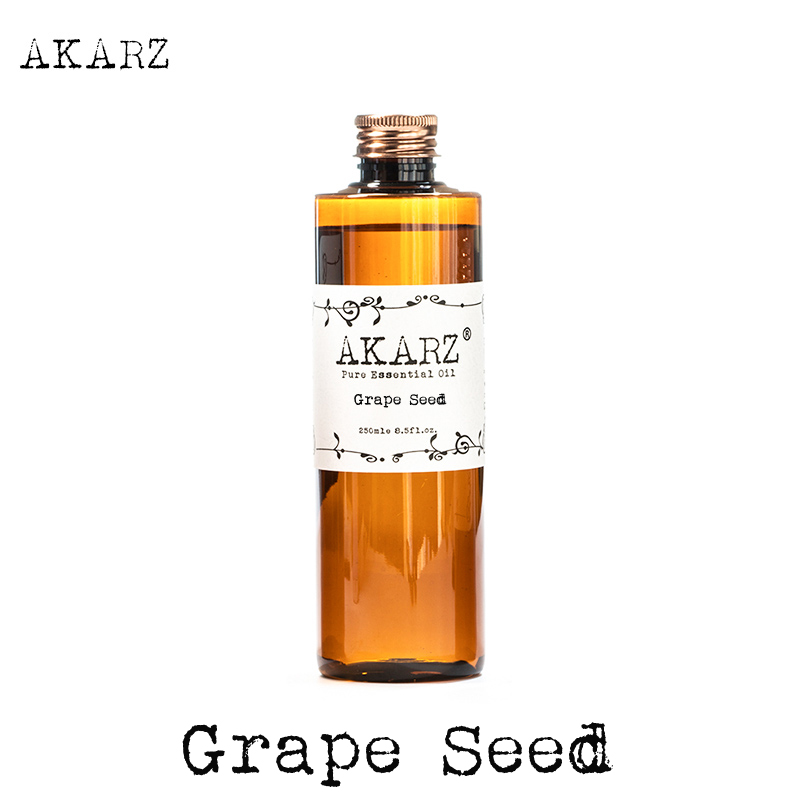 AKARZ Famous brand grape seed oil natural aromatherapy high-capacity skin body care massage spa grape seed essential oil