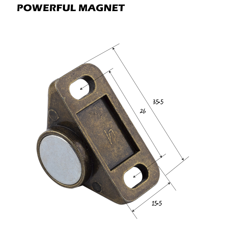 KeenKee Magnet Door Stopper Catch Closer Furniture Fittings Rustic Bronze Strong Super Powerful Neodymium Magnets Door Stoppers