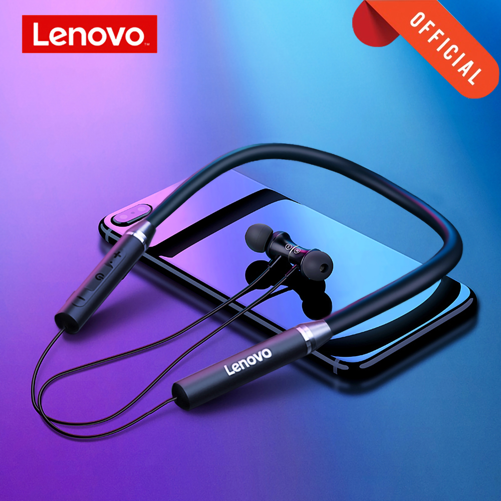 Lenovo Earphones Bluetooth Wireless Stereo Sports IPX5 Waterproof Sport Earbud Headset Noise Reduction Magnetic Runing Headset