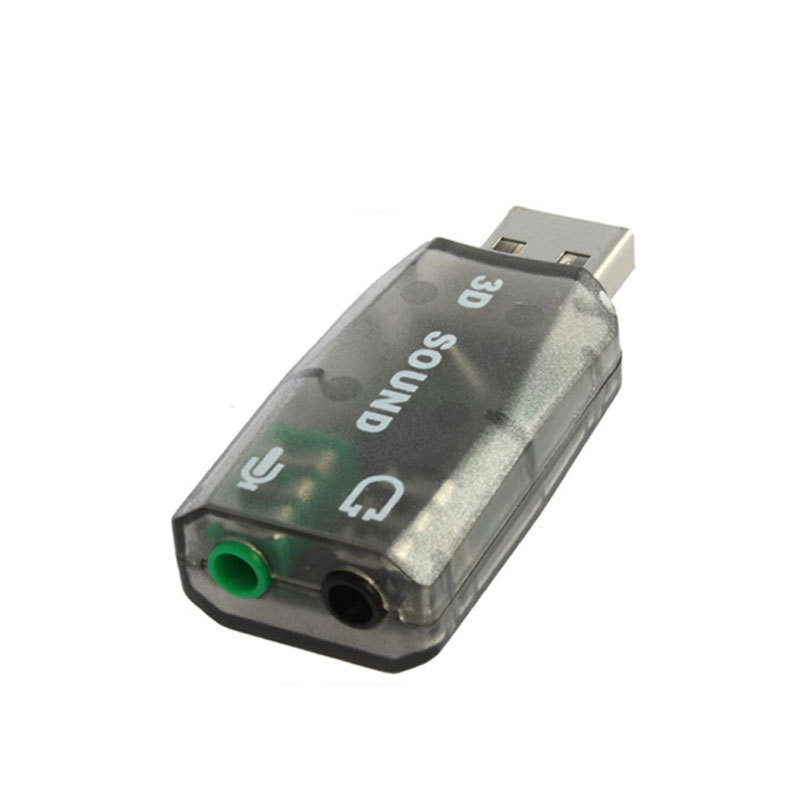 5.1-Channel USB 2.0 External Sound Card w/3.5mm Headphone and Microphone Jack Interface,Computer Stereo Mic Audio USB Converter