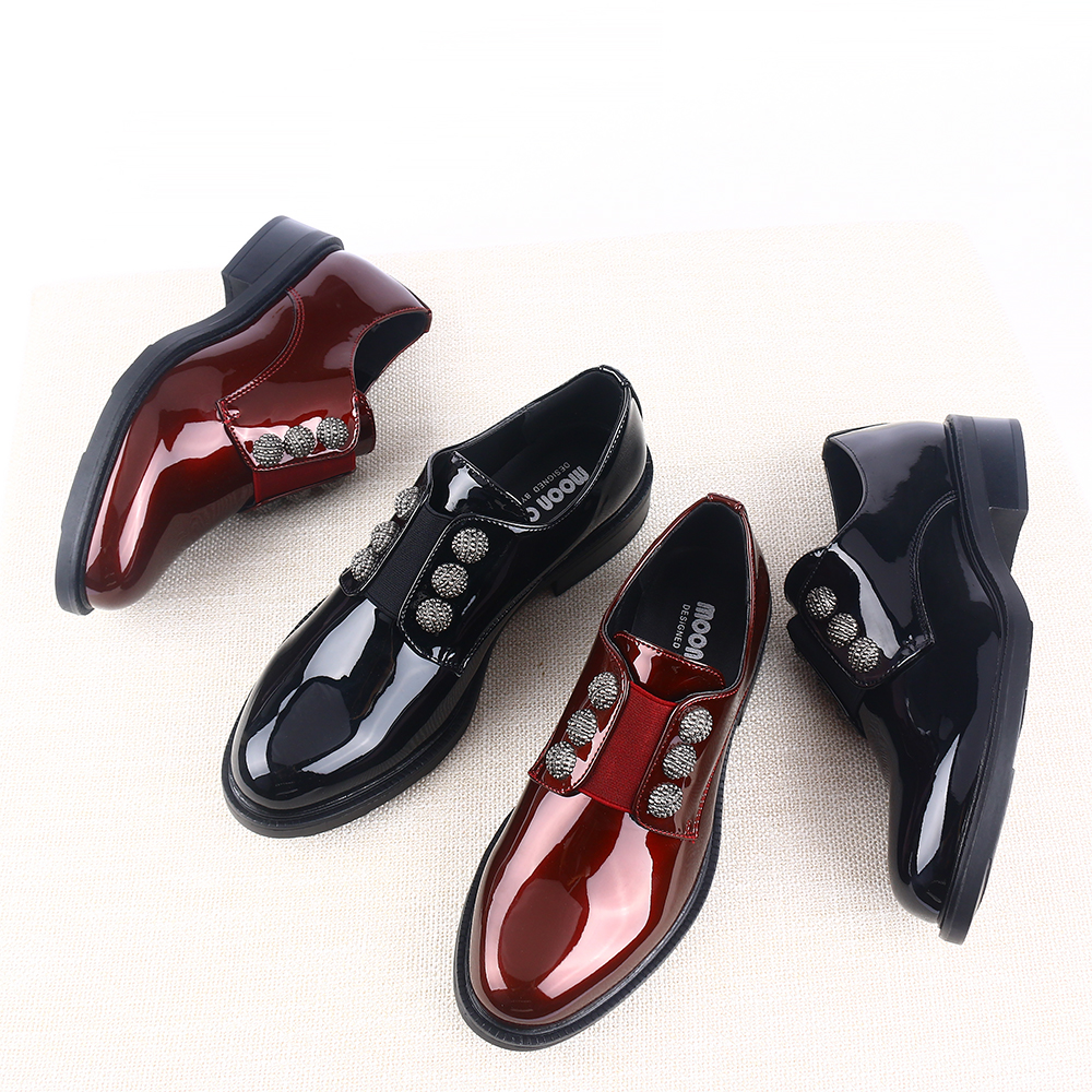 Women Brand Patent leather Loafers Dress Shoes Classic Fashion Flats Oxfords For Ladies Offices Footwear Girls Casual luxury
