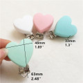 Chenkai 5PCS Silicone Heart Pacifier Clips DIY BPA Free Baby Pacifier Dummy Teether Soother Nursing Sensory Jewelry Toy Clips