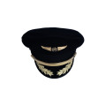 High Quality Upscale Pilot Cap Airline Captain Hat Uniform Hat Party Cap Adult Men Women Military Hats Army Wool Fabric