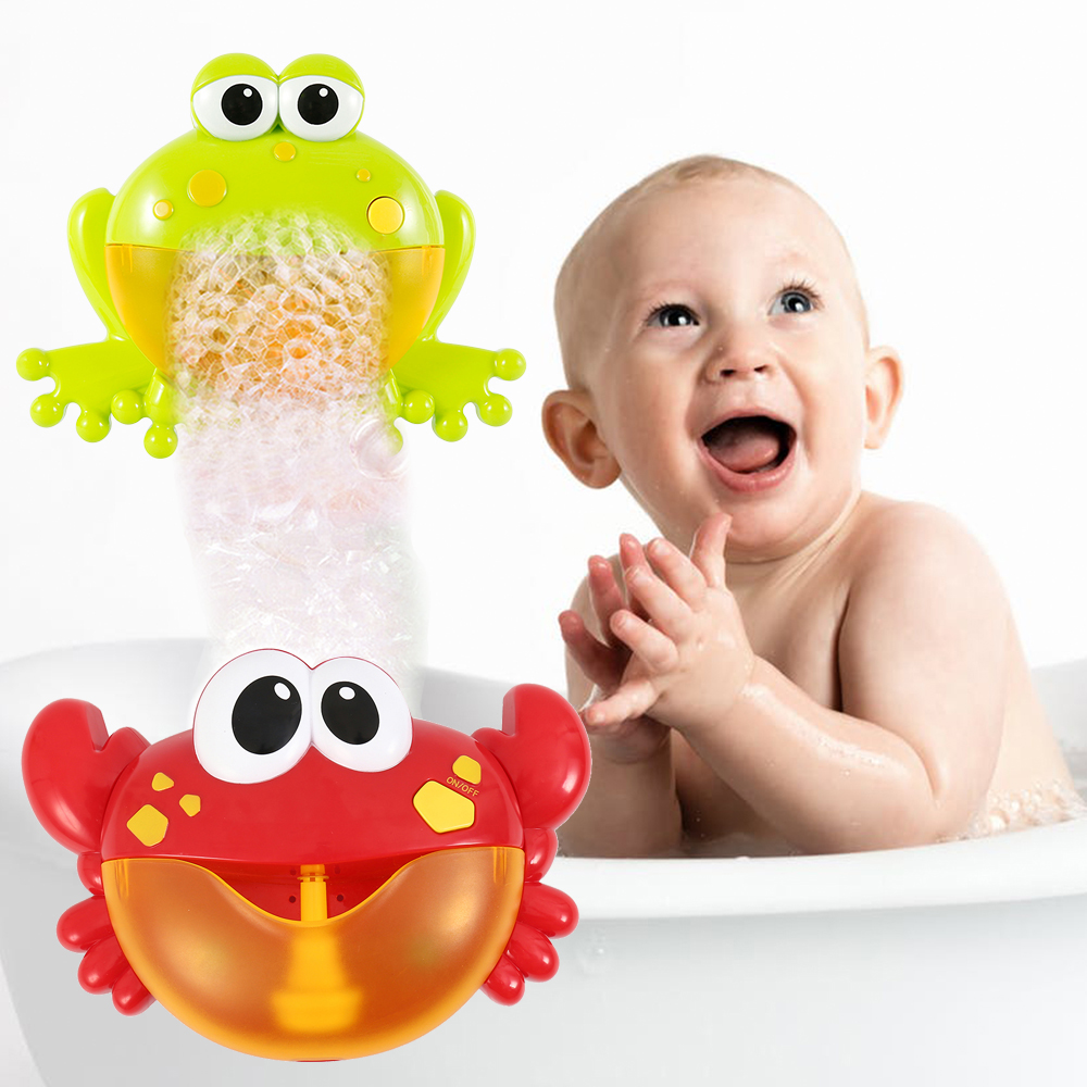 Bubble Machine Crabs Frog Music Kids Bath Toy Bathtub Soap Automatic Bubble Maker Baby Bathroom Toy for Children Dropshipping