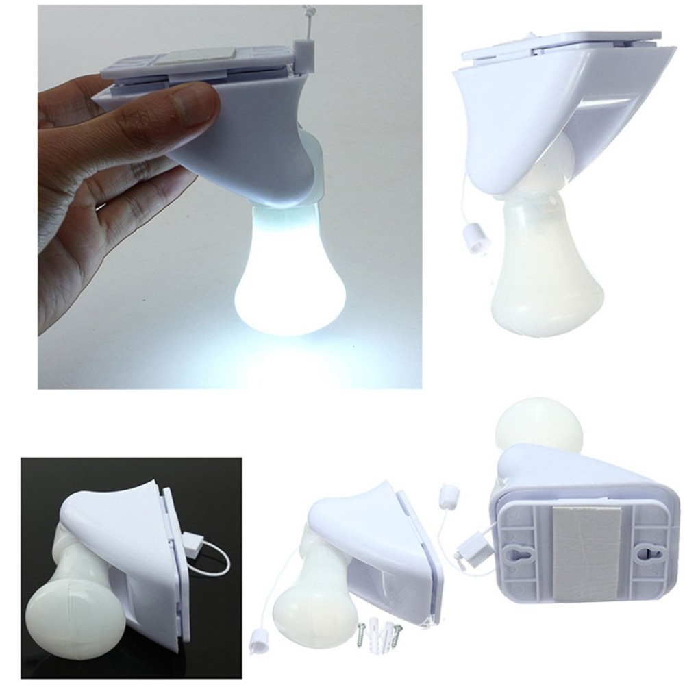 Mini Portable Wired Light Bulb Chandelier LED Pull Cord Light Bulb Outdoor Garden Camping Hanging LED Light Lamp
