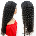 T Part Lace Front Human Hair Wig Water Wave Long Human Hair Wig Middle Part Pre Plucked Brazilian Remy Hair 150% Density