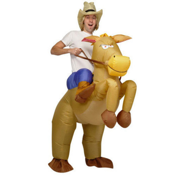 4 Colors Inflatable Horse Costumes Adult Ride on Toys Cosplay Suits Animal Fancy Dress Halloween Carnival Party Costume Blow Up