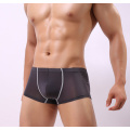 Mens Sexy Underwear Ice Silk Boxers Male Breathable Underpants Bulge Pouch Thin Boxer Solid Color Trunks Shorts Panties