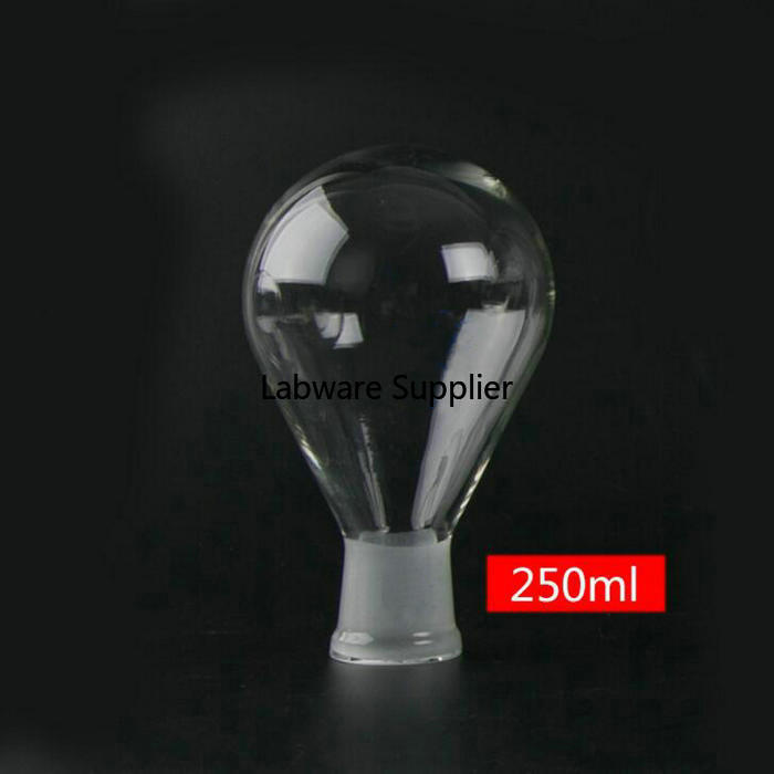 1PCS 25ml to 2000ml, Chemistry lab eggplant shape glass flask, glass rotary evaporator, rotary flask, rotating bottle