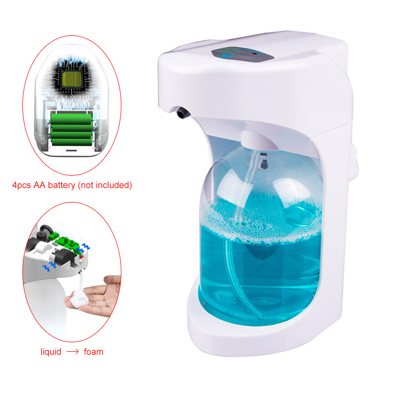 500ML Automatic Liquid Soap Dispenser Smart Sensor Infrared ABS+PET Touch Soap Dispenser Wall Mounted For Home Kitchen Bathroom