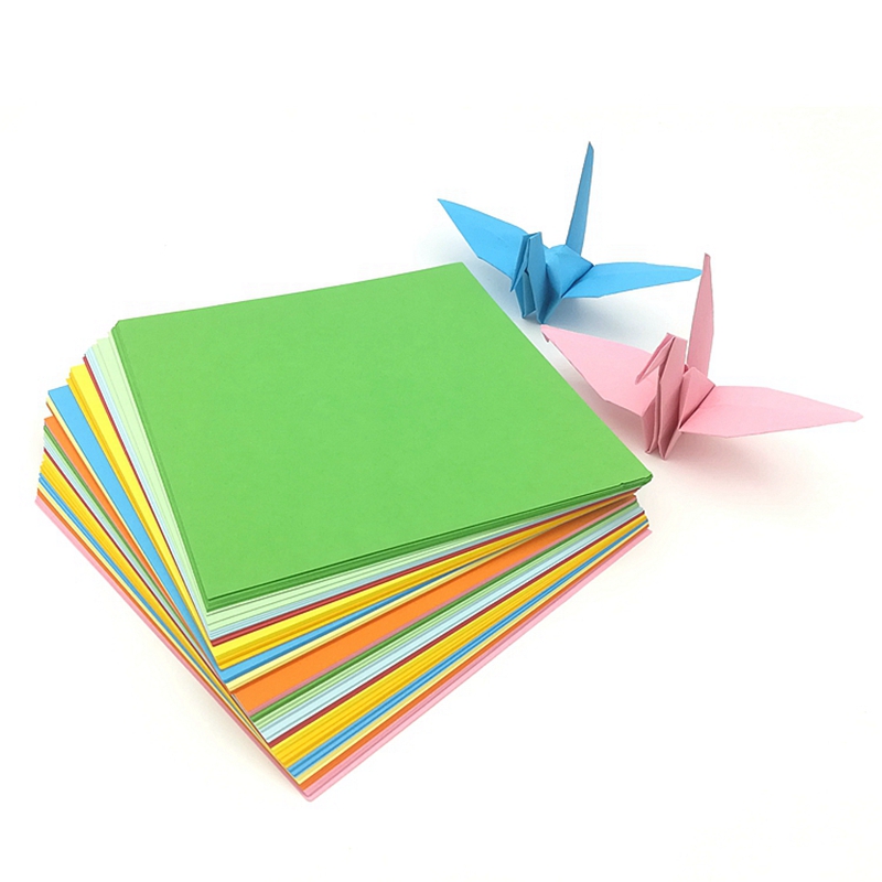 10 Assorted Colors Origami paper 7x7 10x10 15x15 20x20cm cranes Craft Square Folding Paper A4 DIY Handmade Color Paper