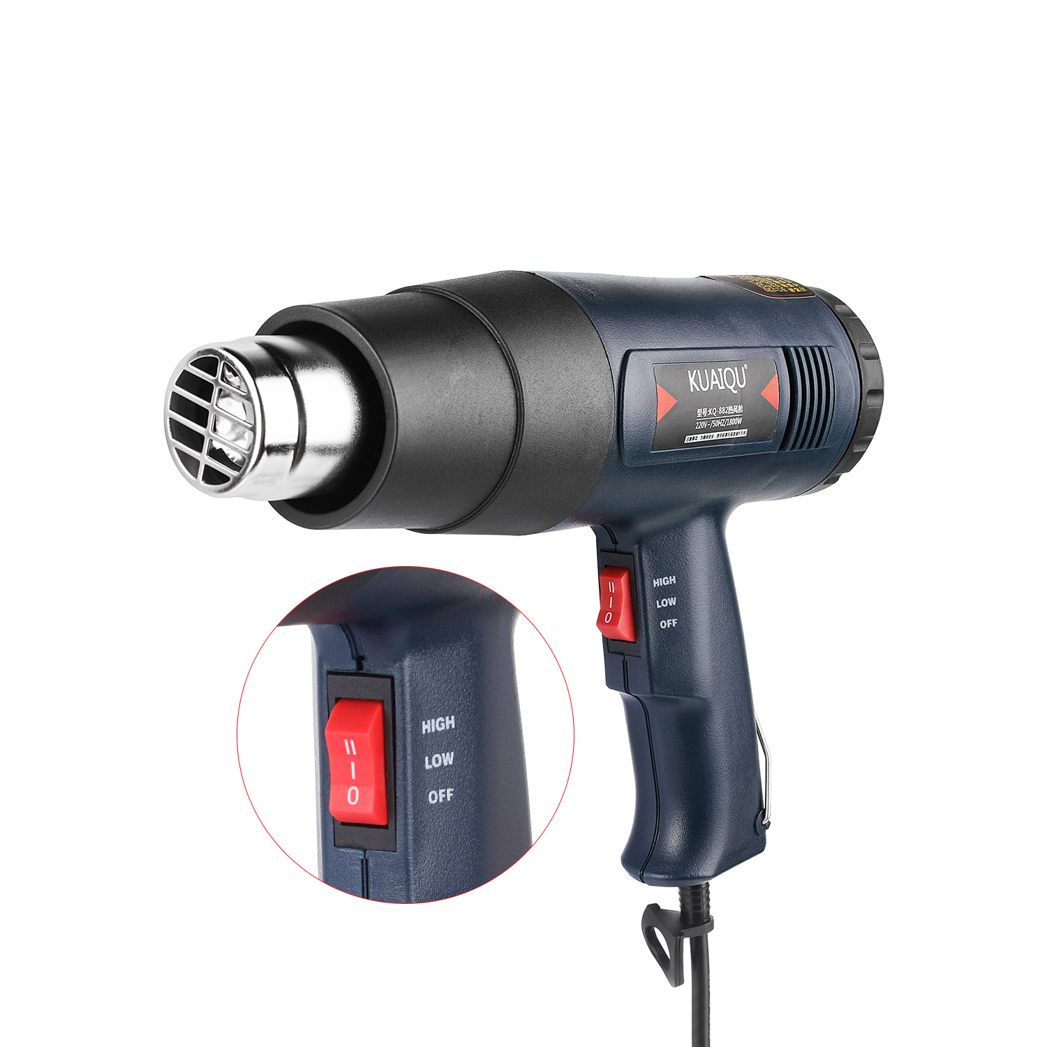 Professional Electric Hot Air Gun Temperature-controlled Building Hair dryer Heat gun Soldering Tools Adjustable + Nozzle