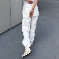 Fashion Pocket Black White Women's Jeans Streetwear High Waist Jeans Vintage Loose Harajuku 2020 Denim Pants Cargo Pants