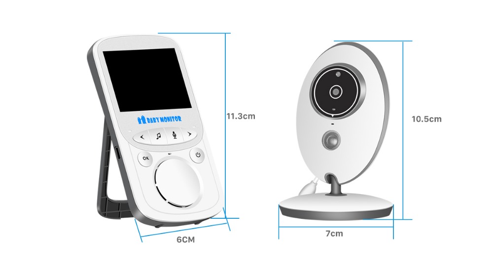VB605 Wireless Video Baby Monitor 2.4 Inch Color Security Camera Intercom IR 24h Baby Walkie IR LED Portable Baby Camera
