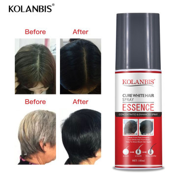 3pcs Hair Oil Permanent Black Hair Serum Organic Herbal Medicine Essence Spray For White Hair Treatment White Removal Anti Gray