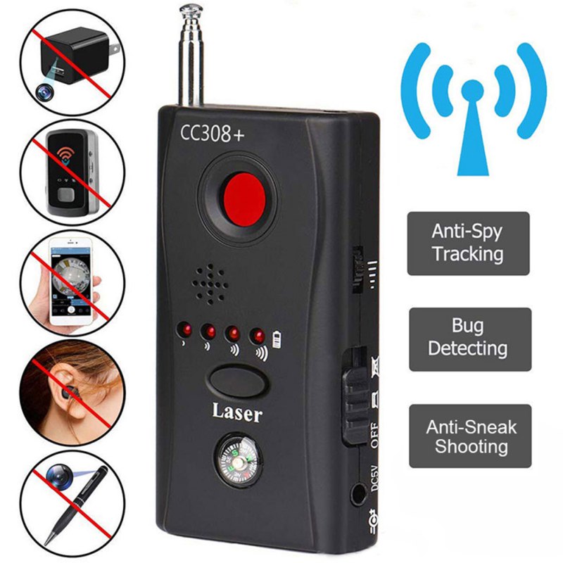 EU/US Plug Wireless Camera Lens Signal Detector CC308+ Radio Wave Signal Detect Camera Full-range WiFi RF GSM Device Finder