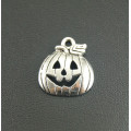 50 pcs Metal Alloy Halloween Silver Color Pumpkin Charms Pendants Smile Pumpkin Jewelry Charms 19x16mm A277