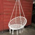 Portable Canvas Hammock Travelling Outdoor Picnic Wooden Swing Chair Camping Hanging Bed Garden Furniture Single Safety Hammock