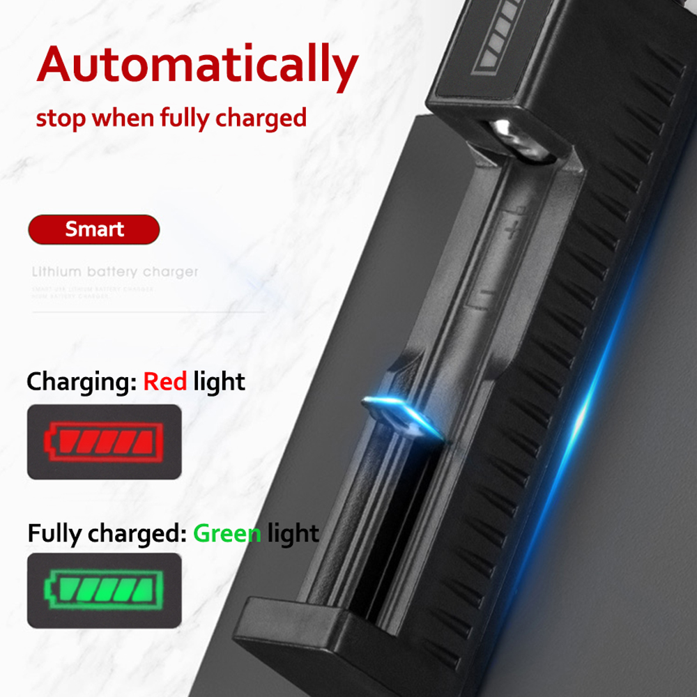 TATING 18650 Battery Charger USB Battery Adapter LED Smart Chargering for Rechargeable Batteries Li-ion 18650 26650 14500