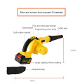 Cordless Electric Air Leaf Blower Vacuum Cleaning Blower Sweeping Snow Computer Dust Collector18V Rechargeable with Battery Tool