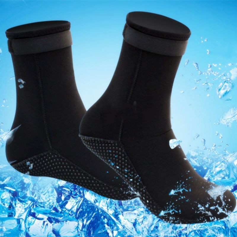 3mm Neoprene Diving Socks Shoes Water Boots Non-slip Beach Boots Wetsuit Shoes Warming Snorkeling Diving Surfing Socks For Adult
