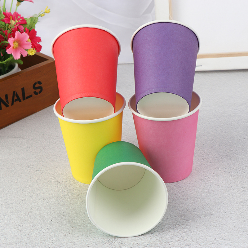 10pcs Color Disposable Cups Handmade Paper Cups Kindergarten DIY Handmade Materials Household Coffee Cup Kitchen Accessories