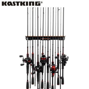 KastKing V15 Vertical Fishing Rod Holder Wall Mounted Fishing Rod Rack Store 15 Rods or Fishing Rod Combos Fishing Pole Holder