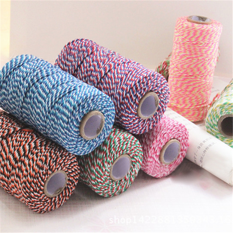 100Yard Cotton Natural Burlap Cotton Cords Rope For Home Decor Handmade Christmas Packing Craft DIY Gift Scrapbooking Wrap