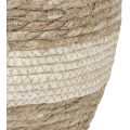 Dia. 18cm 22cm 25cm Rice White Large Straw Woven Natural Seaweed Floor Planting Basket Flower Pot