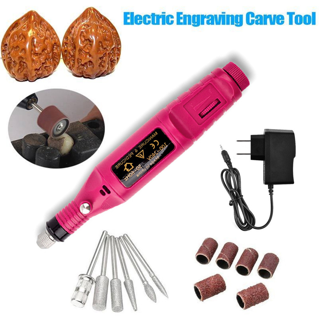 15 Pcs/set DIY Electric Engraving Engraver Pen Carve Tool for Jewelry Metal Glass EU Plug Store QE