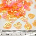 400pcs 18mm Large Shell Sequin Loose PVC Sequins for Crafts Sewing DIY Accessories Lentejuelas Transparent Orange AB