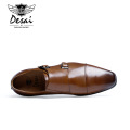 DESAI Brand Luxury Genuine Leather Oxford Shoes Men Pointed Toe Dress Shoes With Double Buckle Male Wedding Party Shoes