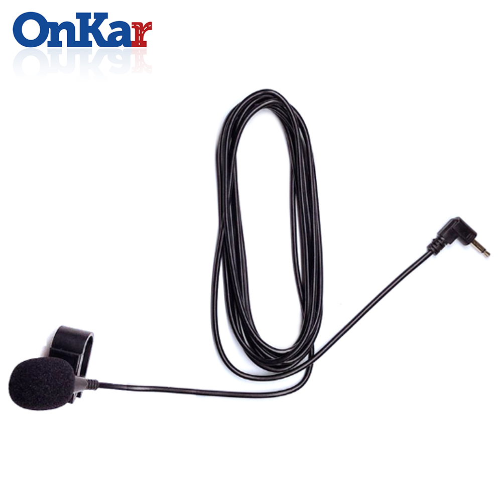 Clip-on Microphone Condenser for Car Automobile Conference Call Speaker 3M Wire Lavalier Lapel Microphone 3.5mm Universal